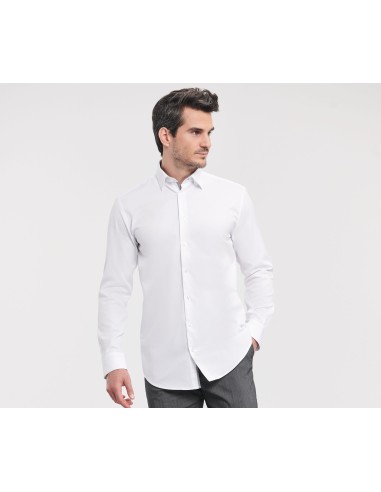R-R-964M-0-Mens L/S Tailored Contrast Herringbone Shirt